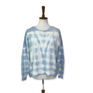 *flawed cute Cloud blue white knit sweater top girl xxl